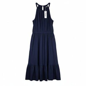NWT Navy Blue Spaghetti Strap Summer Dress – Size Medium, Lightweight & Flowy